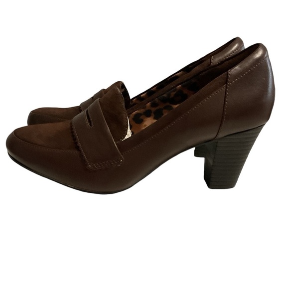 Clarks  Brown Leather mocasines & Suede‎ Size 10 - Picture 4 of 5